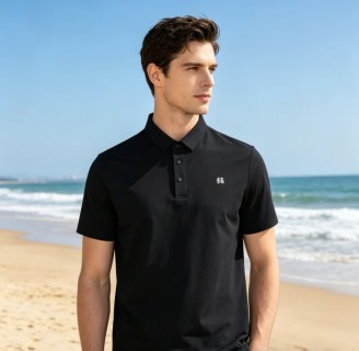 Loewe Embroidered Logo Short-Sleeve Polo - Black view 3