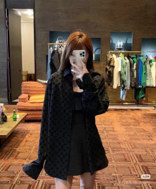 Louis Vuitton Monogram Flocked Shirt - Black/Grey view 2