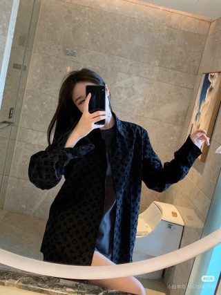 Louis Vuitton Monogram Flocked Shirt - Black/Grey view 3