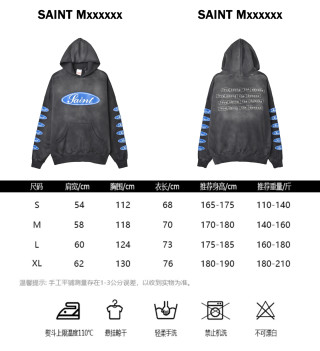 Saint Michael Saint Oval Logo Washed Hoodie - Faded Black view 13