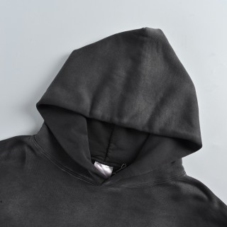 Saint Michael Saint Oval Logo Washed Hoodie - Faded Black view 5