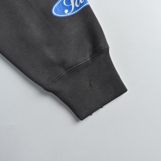 Saint Michael Saint Oval Logo Washed Hoodie - Faded Black view 7