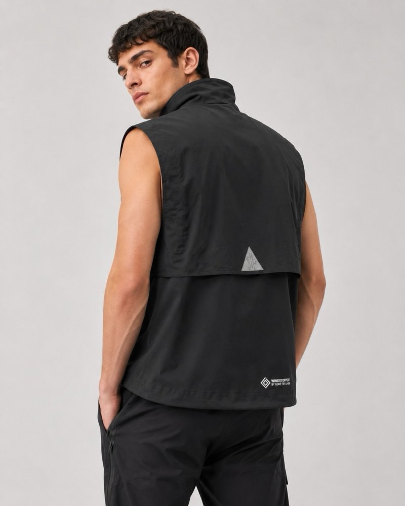 Stone Island Black Nylon Gilet Vest view