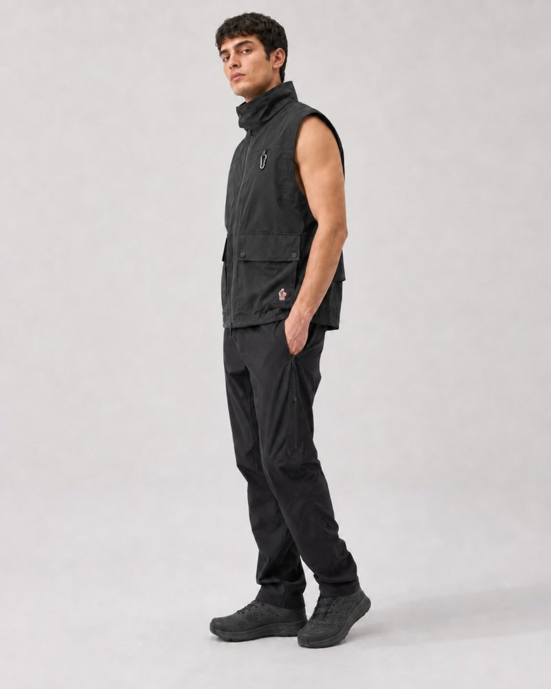 Stone Island Black Nylon Gilet Vest view