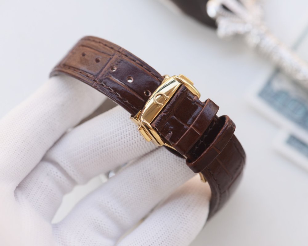 Omega Constellation Tourbillon Leather Watch - Black/Rose Gold view