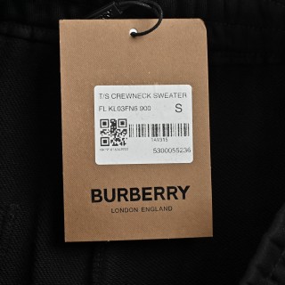 Burberry Logo Cotton Sweat Shorts - Black view 6