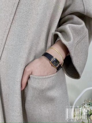 Chanel Premiere Vintage Octagonal Leather Watch - Black/Gold view 9