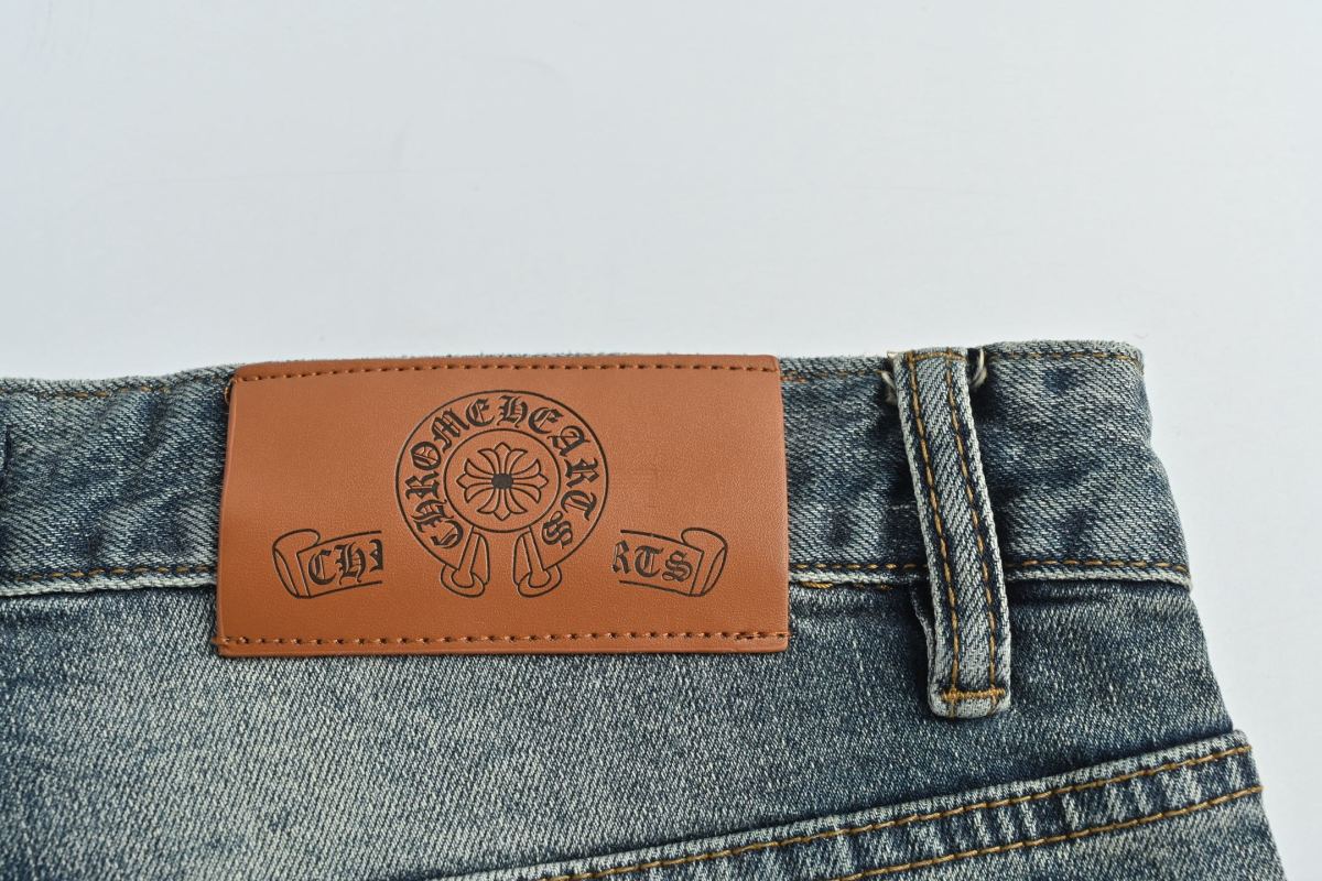 Light Wash Distressed Straight Leg Jeans view