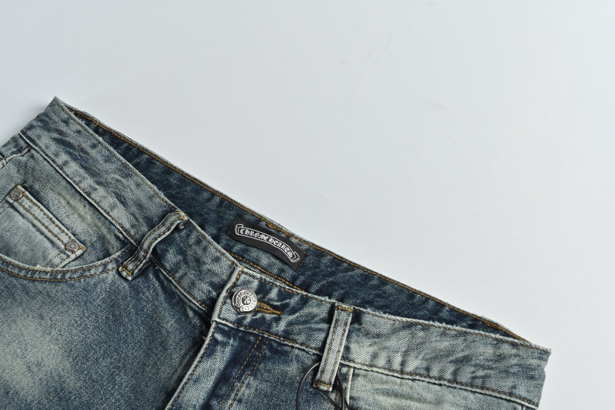 Light Wash Distressed Straight Leg Jeans view