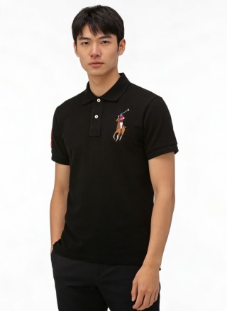 Polo Ralph Lauren Big Pony Pique Polo Shirt - Black