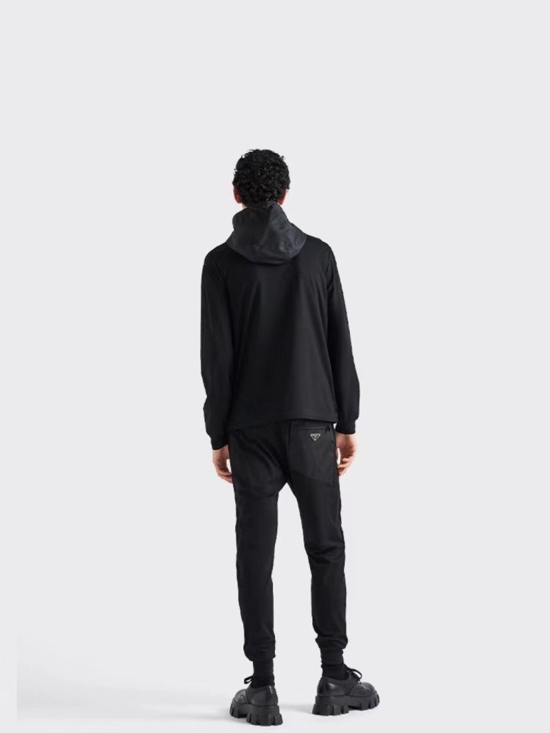 Prada Re-Nylon Triangle Logo Track Pants - Black view