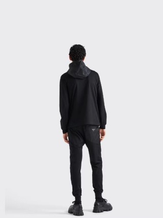 Prada Re-Nylon Triangle Logo Track Pants - Black view 4