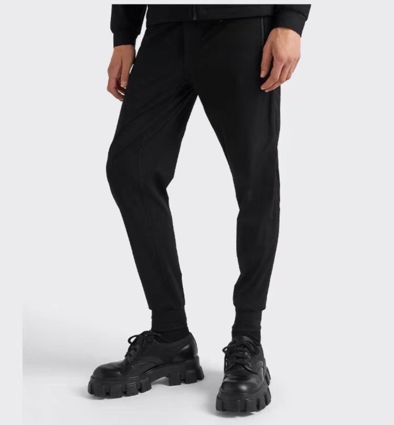 Prada Re-Nylon Triangle Logo Track Pants - Black view