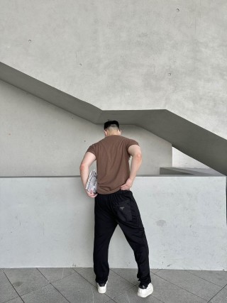 Prada Re-Nylon Triangle Logo Track Pants - Black view 6