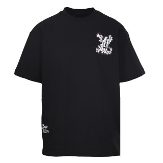 Louis Vuitton Embroidered Logo Black T-Shirt