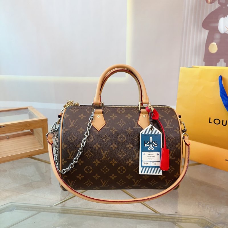 Louis Vuitton Speedy Monogram Canvas Handbag - Brown