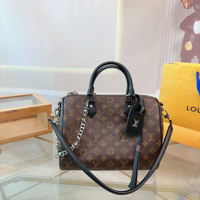 Louis Vuitton Speedy Monogram Canvas Handbag - Brown view