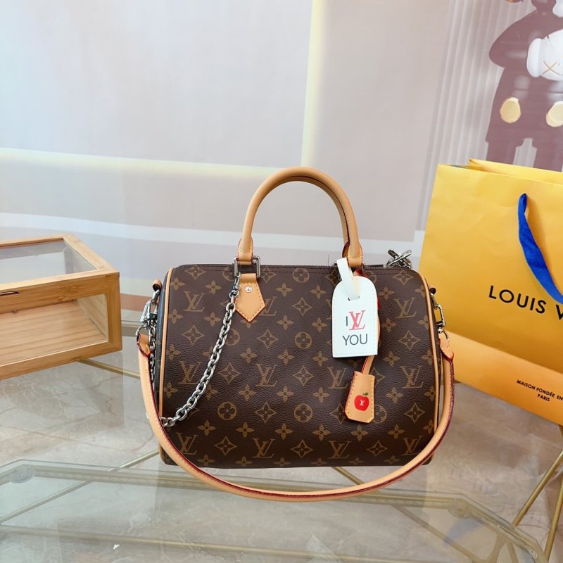 Louis Vuitton Speedy Monogram Canvas Handbag - Brown view