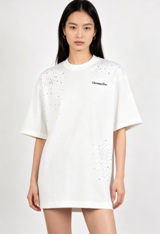 Christian Dior Splatter Print White T-Shirt view 2