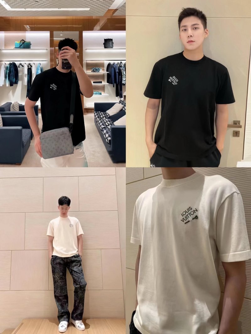 Cream Short Sleeve T-Shirt with Minimal Chest Logo view