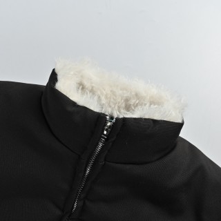 WE11DONE 24FW Sheepskin Collar Puffer Jacket Black view 6