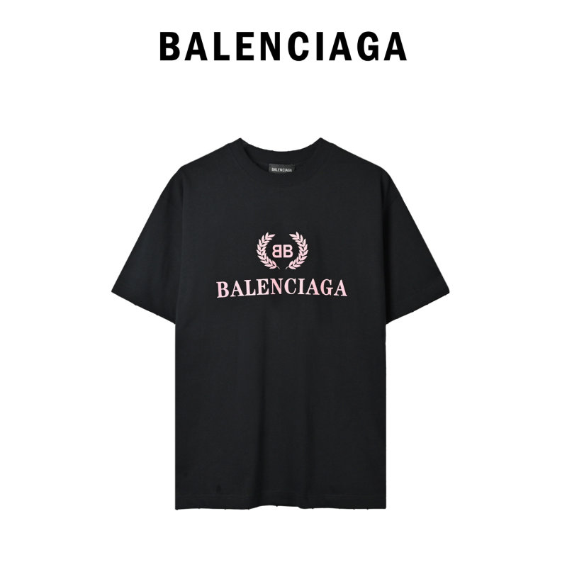 Balenciaga BB Laurel Wreath Logo T-Shirt Black