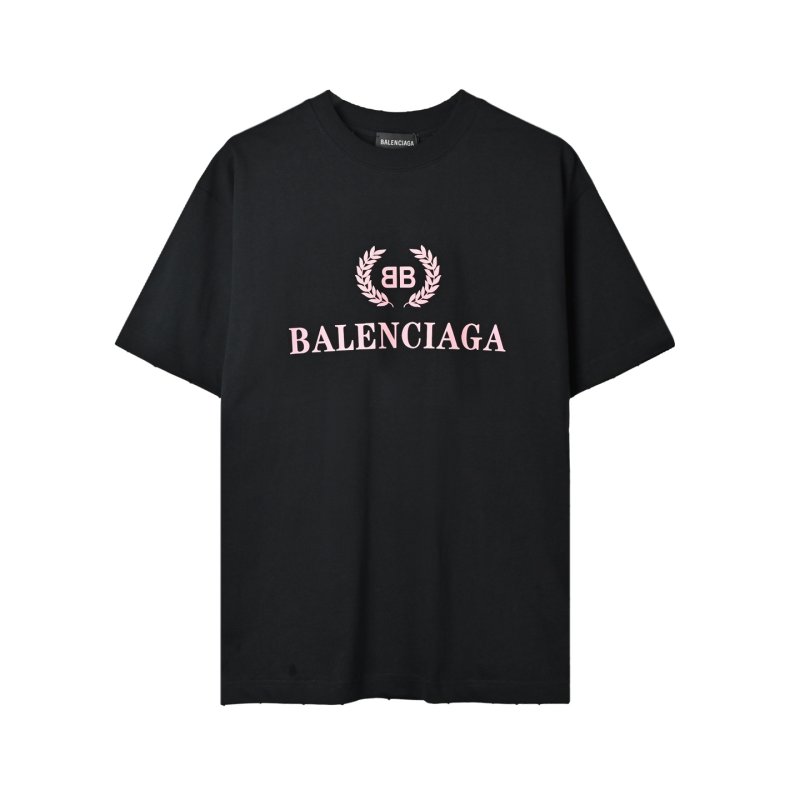 Balenciaga BB Laurel Wreath Logo T-Shirt Black view