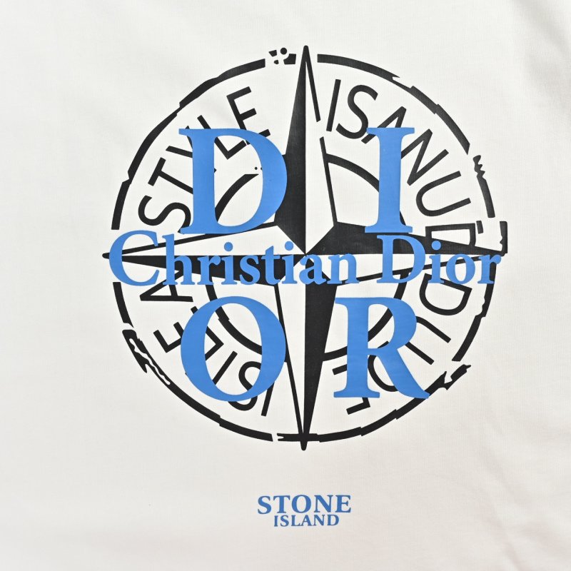 Stone Island White Compass Logo T-Shirt view