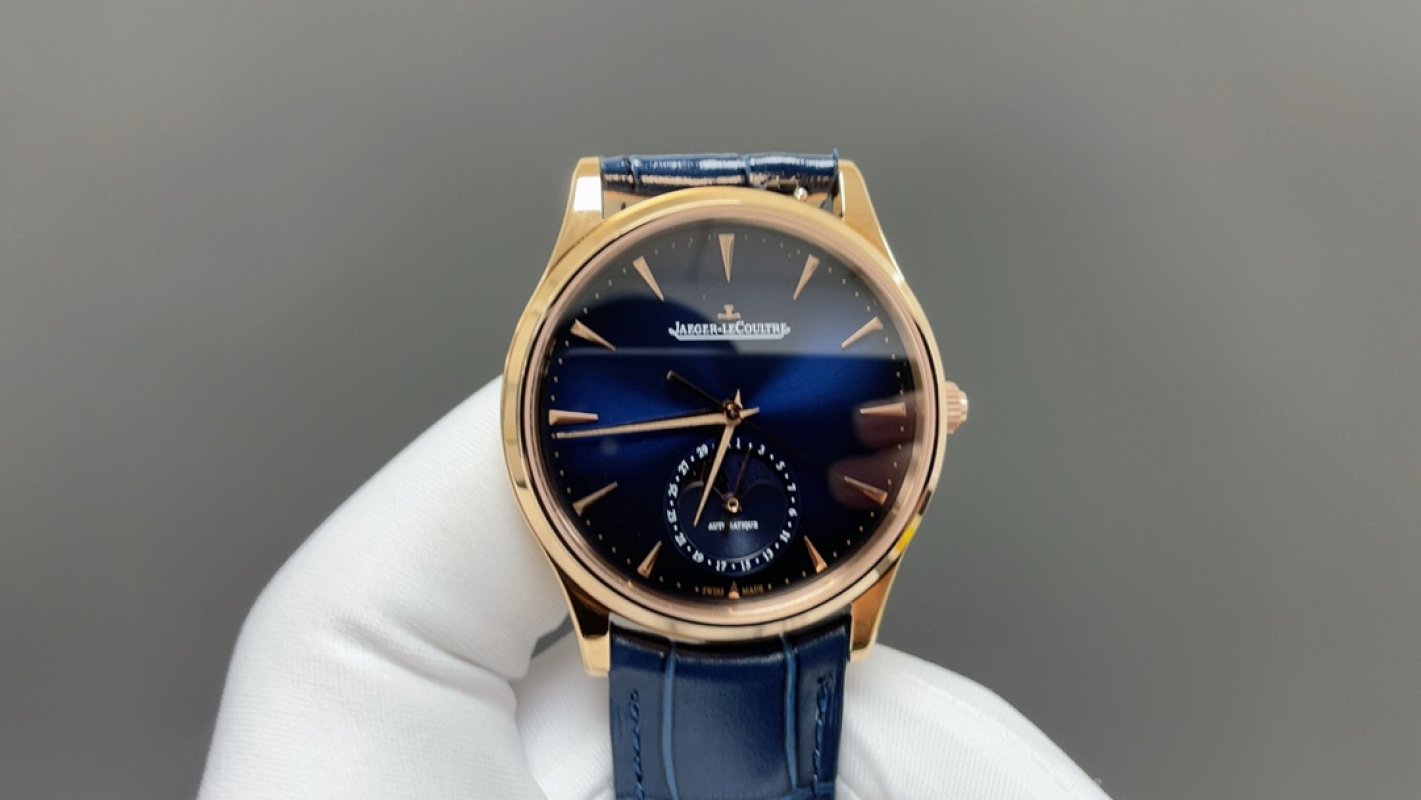 Jaeger-LeCoultre Master Ultra-Thin Moon Phase Gold Blue Dial