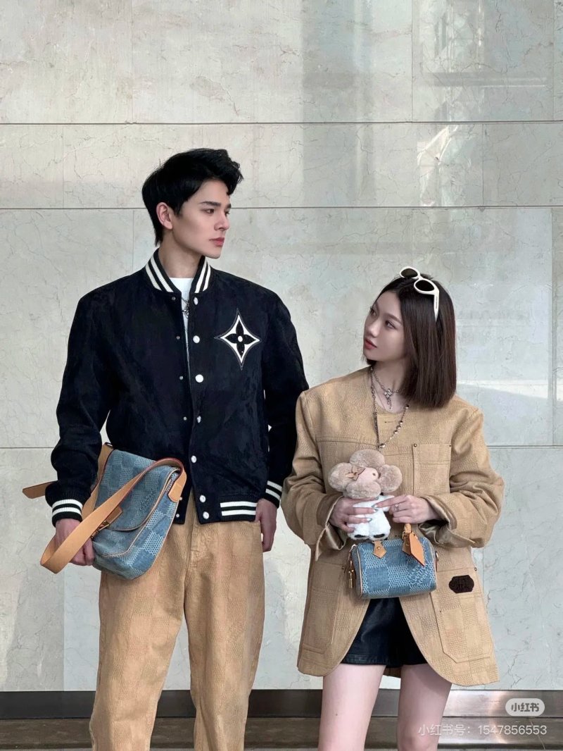 Louis Vuitton Black Wool Varsity Bomber Jacket view