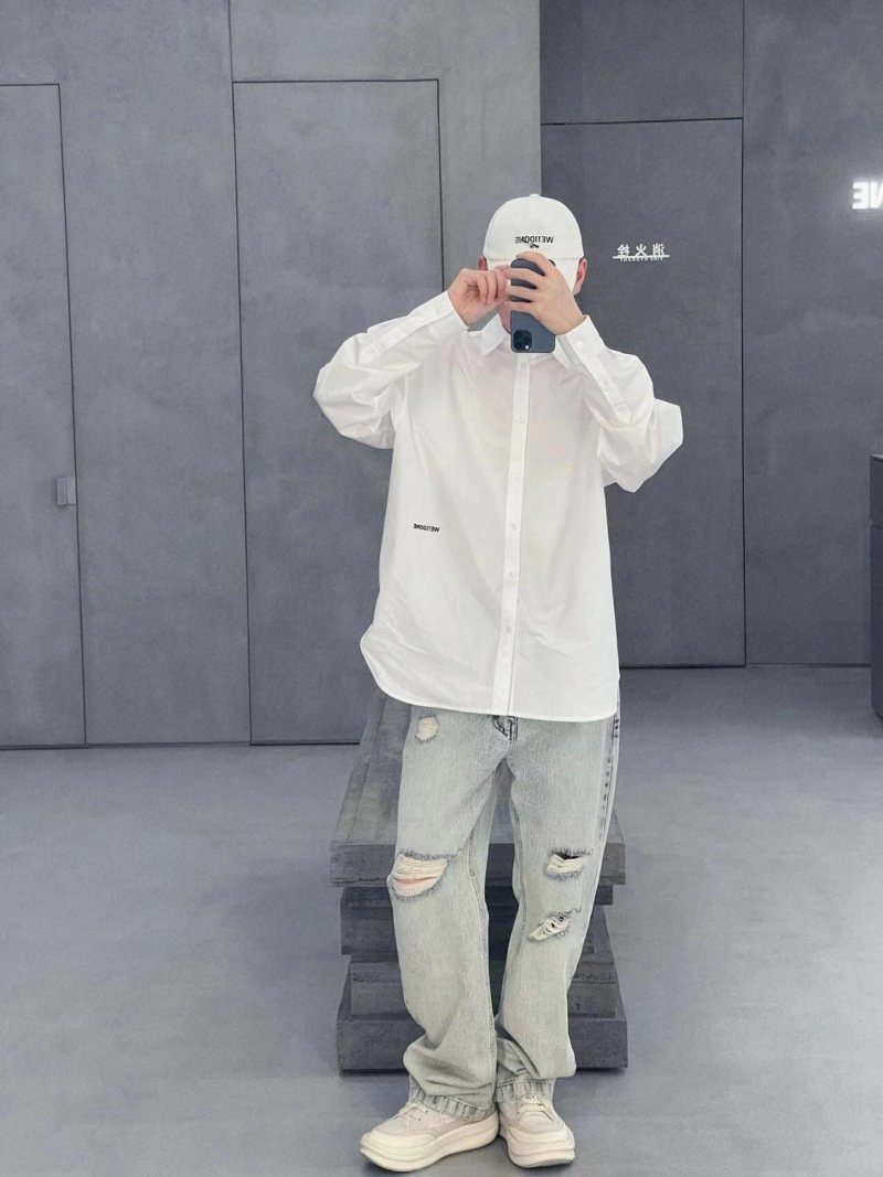 Oversized White Button-Up Shirt view