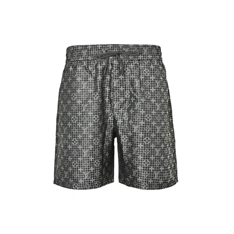 Textured Charcoal Shorts with Elastic Waist view