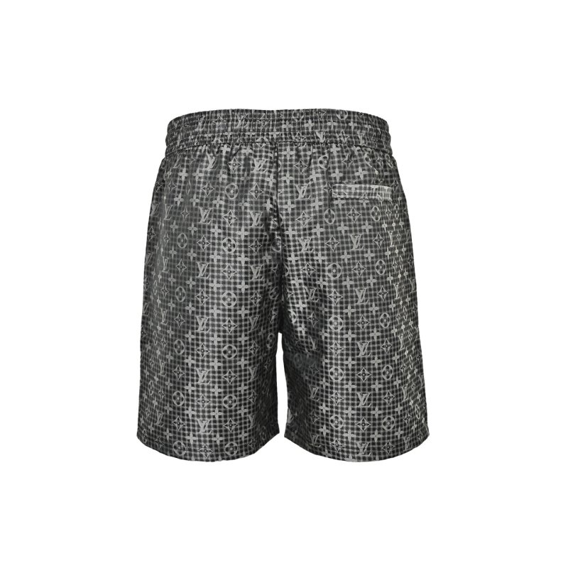 Textured Charcoal Shorts with Elastic Waist view