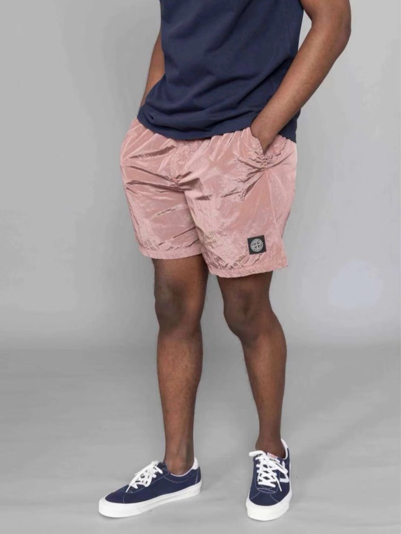 Stone Island Pink Nylon Shorts