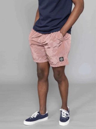 Stone Island Pink Nylon Shorts view 1