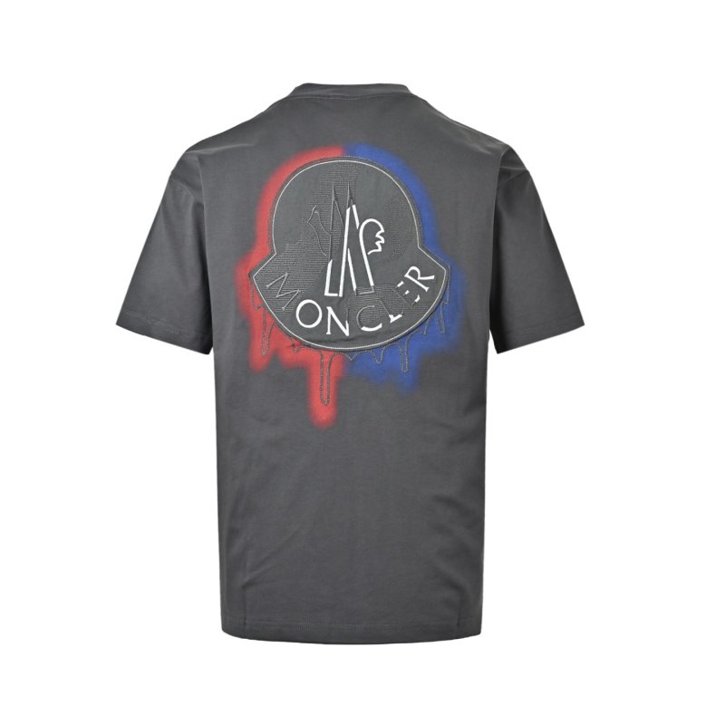 Charcoal Grey Short Sleeve T-Shirt with Red Embroidered Logo view