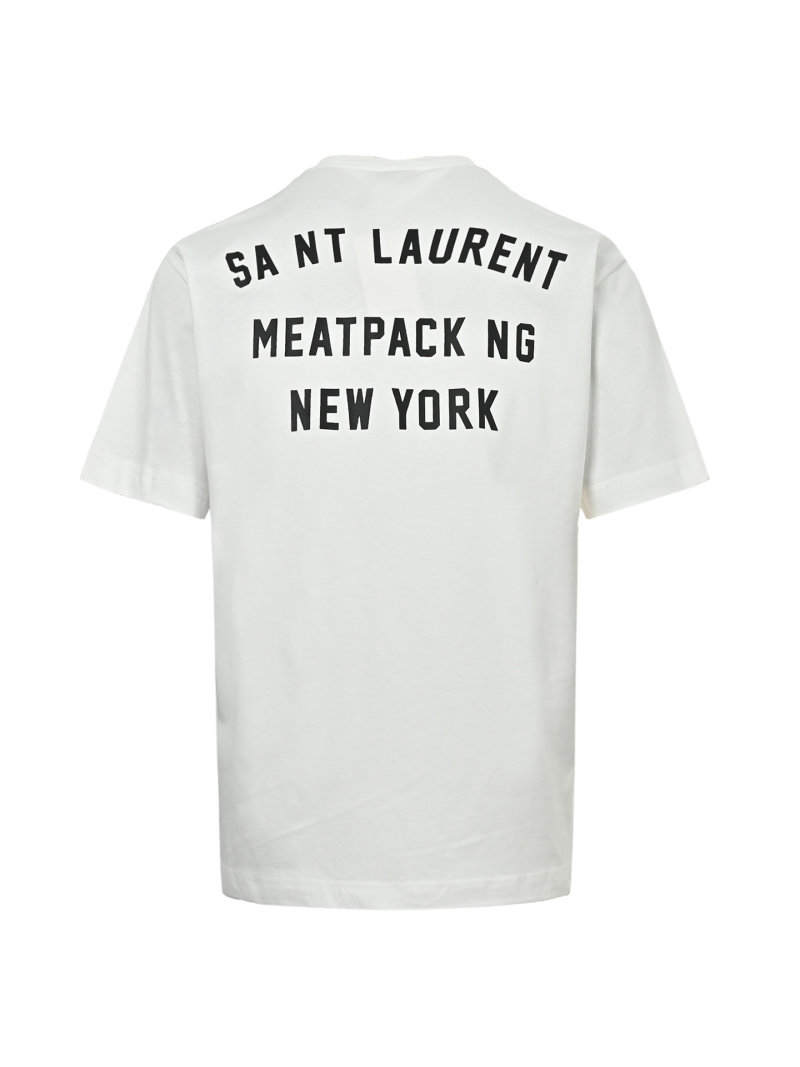 Saint Laurent 26SS Back Logo Print T-Shirt White view