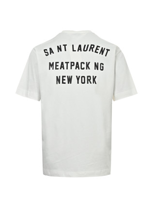 Saint Laurent 26SS Back Logo Print T-Shirt White view 4