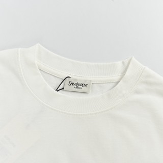 Saint Laurent 26SS Back Logo Print T-Shirt White view 5