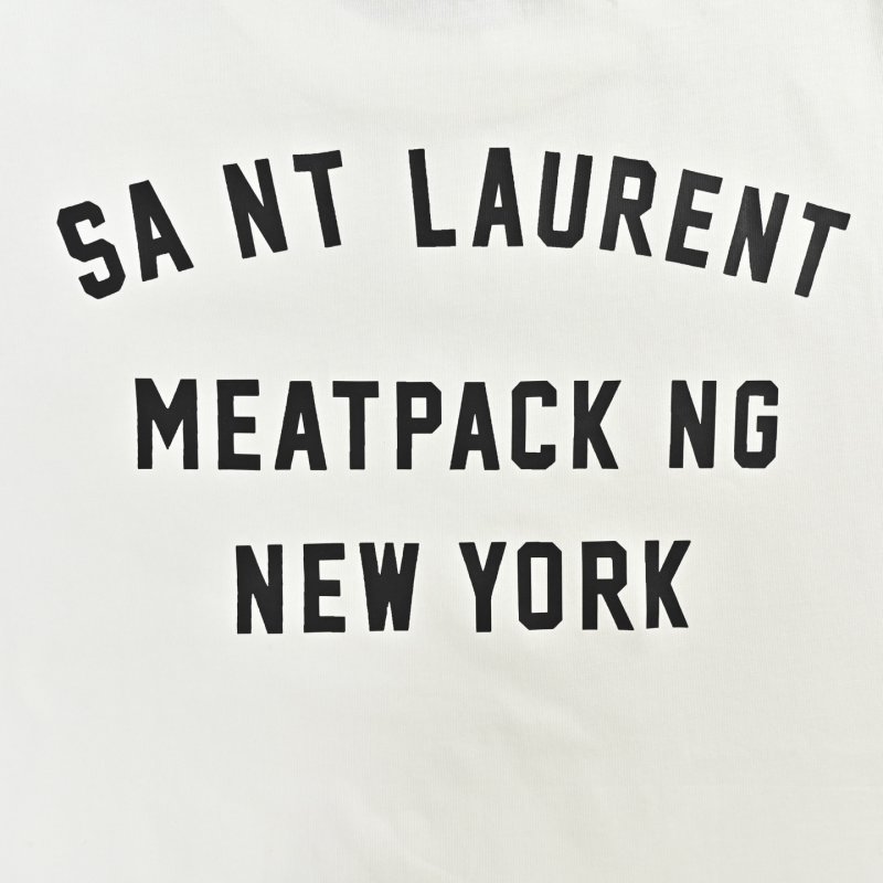 Saint Laurent 26SS Back Logo Print T-Shirt White view