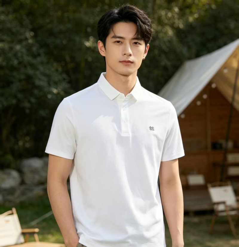 Burberry White Short-Sleeve Polo Shirt