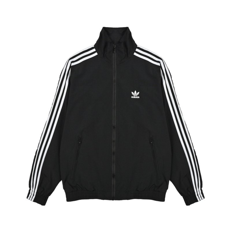 Adidas Black 3-Stripe Track Jacket view