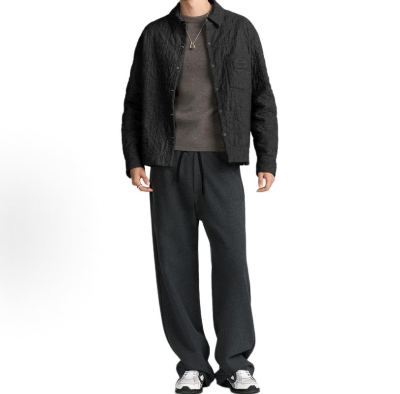 Dior CD Logo Charcoal Grey Wool Blend Jeans view