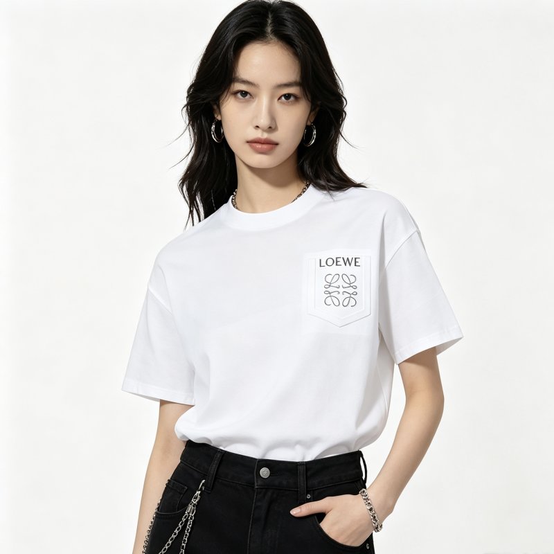 Loewe White Pocket Logo Short Sleeve T-Shirt view
