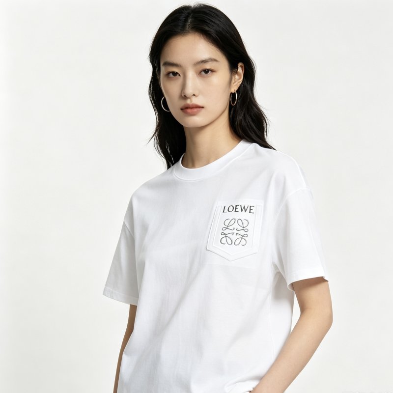 Loewe White Pocket Logo Short Sleeve T-Shirt view