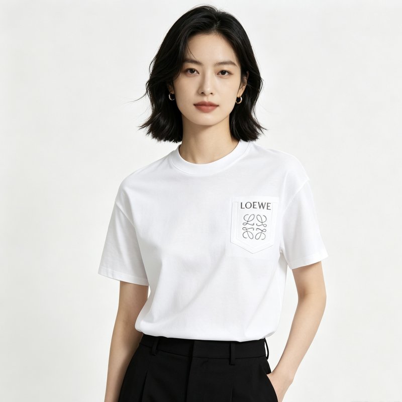 Loewe White Pocket Logo Short Sleeve T-Shirt view