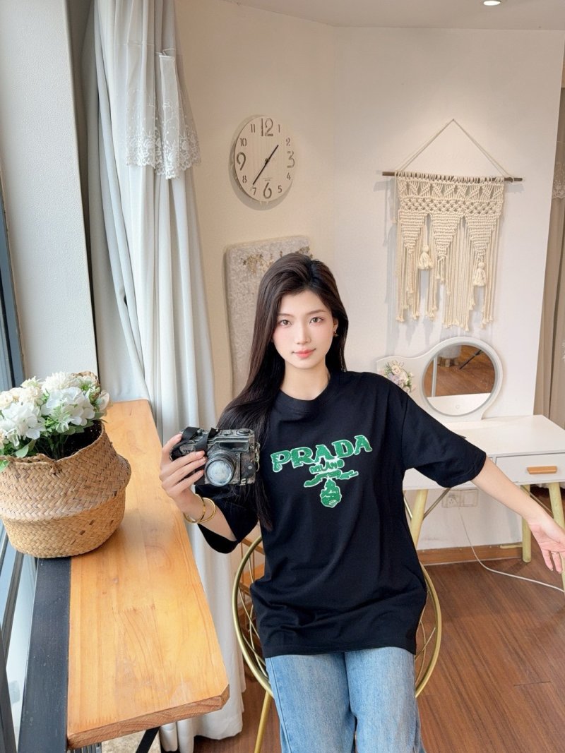 Prada Black Logo Short Sleeve T-Shirt view