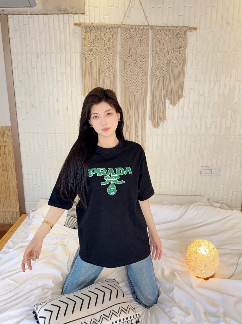 Prada Black Logo Short Sleeve T-Shirt view