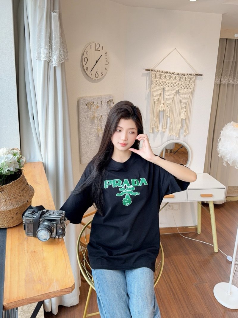 Prada Black Logo Short Sleeve T-Shirt view