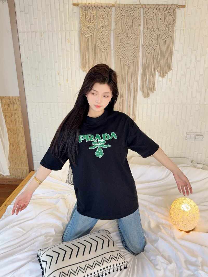 Prada Black Logo Short Sleeve T-Shirt view